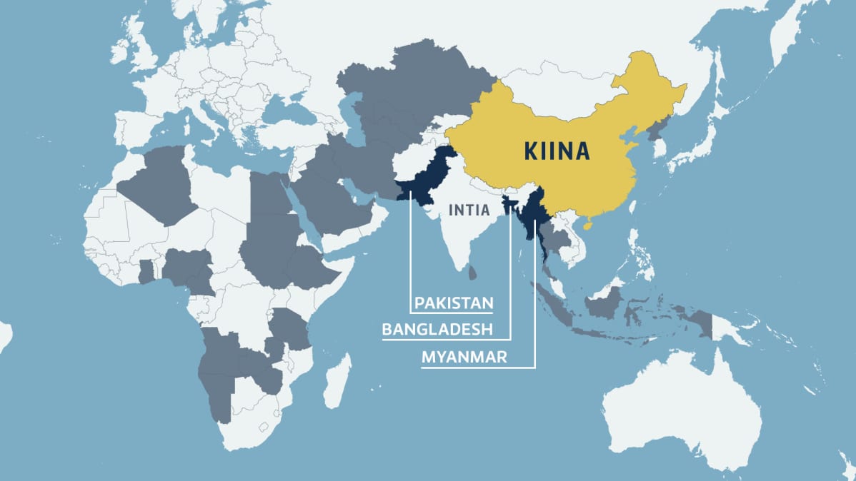 Kiinan asevientikartta