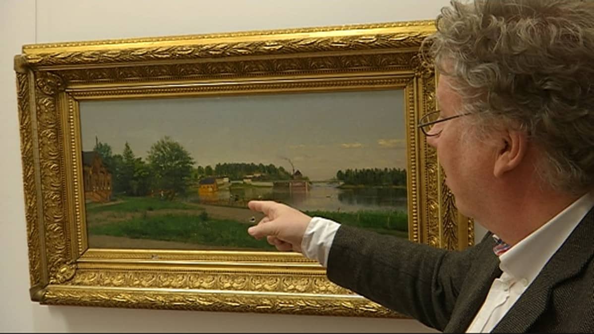 Pekka Hyvärinen ja Kymijoki-taulu