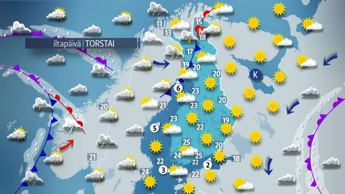 torstain sääkartta