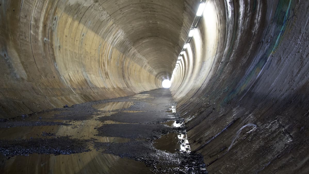 Pispalan uittotunnelin sisäkuva