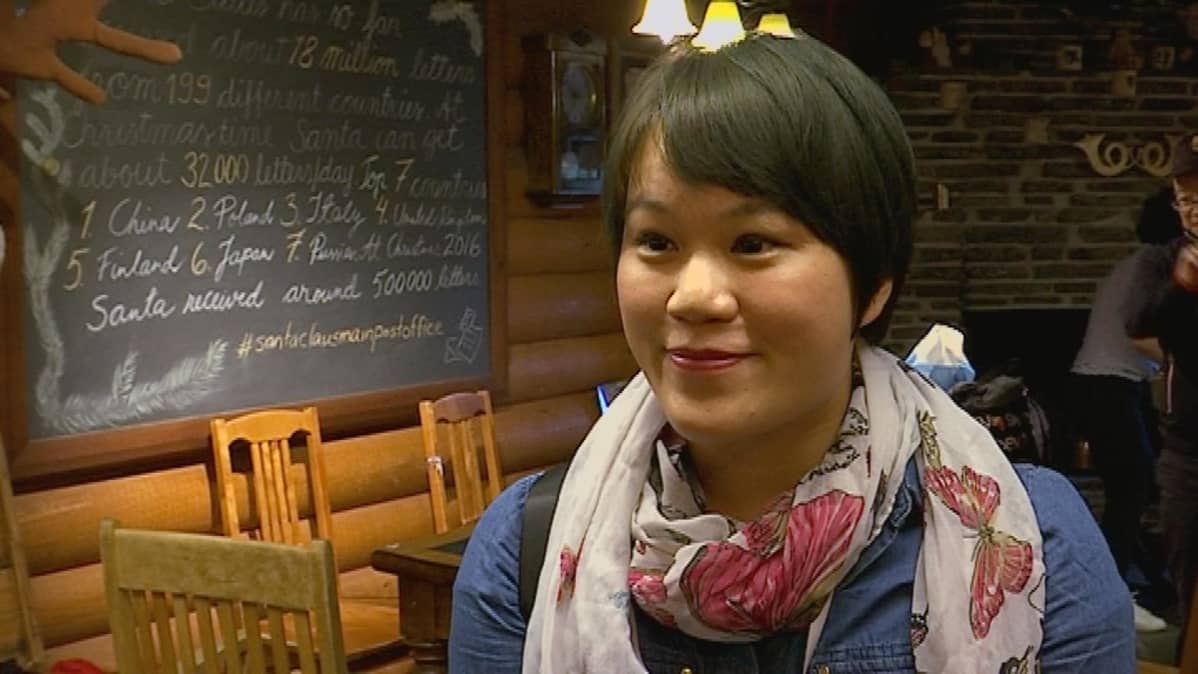 Erica Wang joulupukin posti Rovaniemi