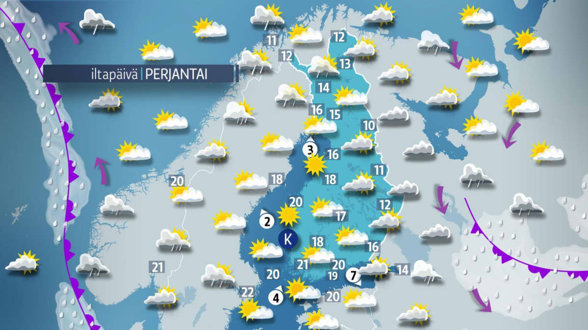 Perjantain sää