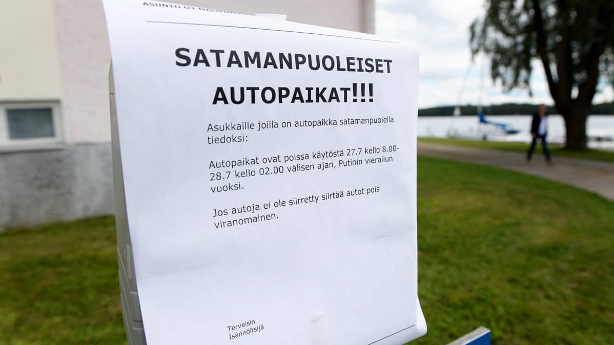 Taloyhtiön ohjeistus autojen siirrosta Savonlinnassa 26. heinäkuuta 2017