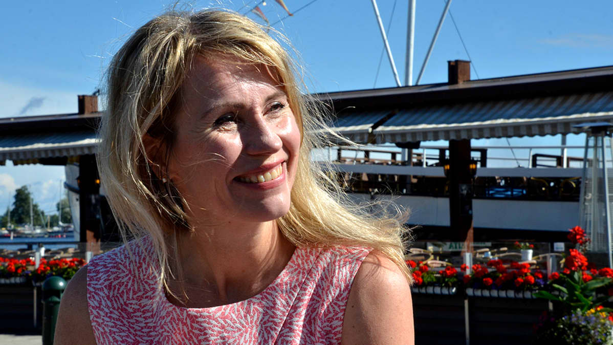 Mirka Rahman Lappeenrannan satamassa.