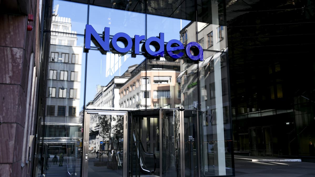 Nordean pääkonttori sisäänkäynti Tukholmassa.