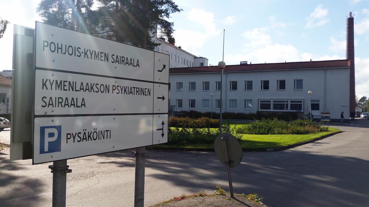 Kyltti Pohjois-Kymen sairaalaan ja Kymenlaakson psykiatriseen sairaalaan