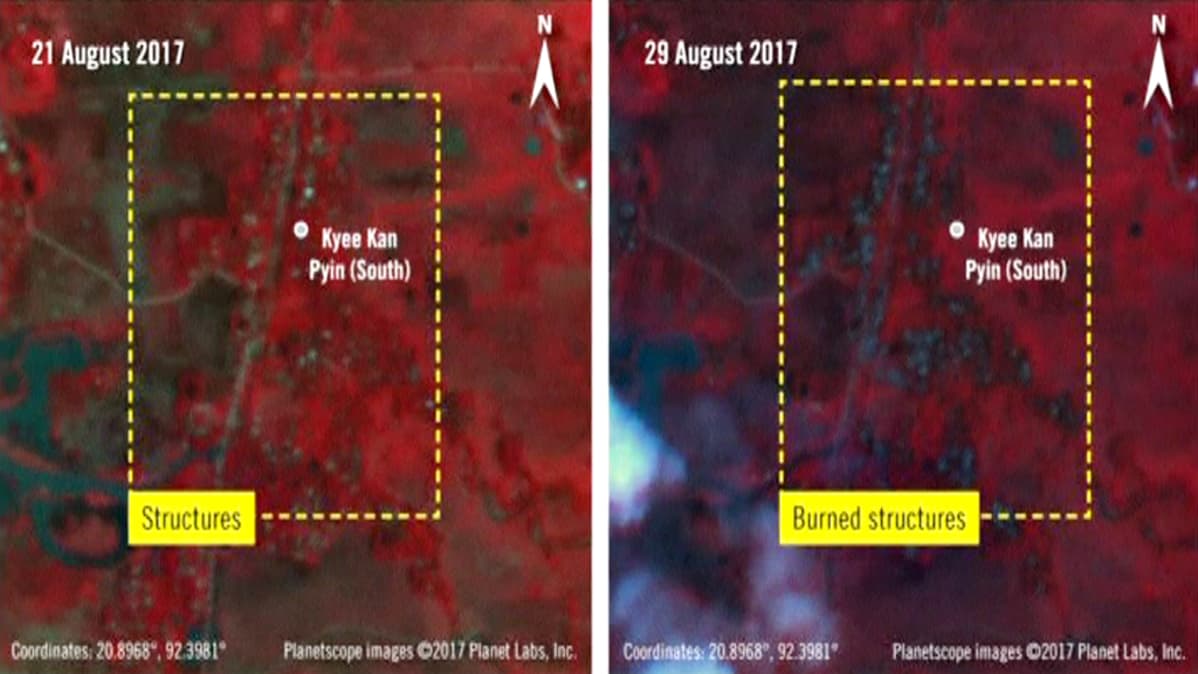 Satelliittikuva Myanmarista
