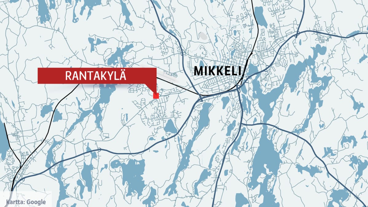 Kartta Mikkeli Rantakylä tulipalo