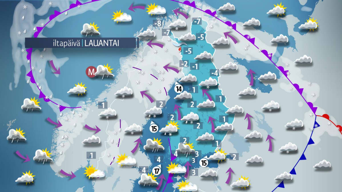 lauantain sää