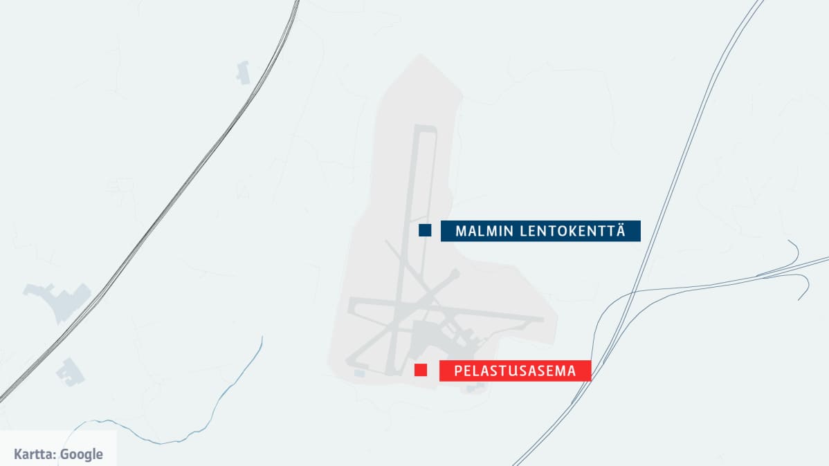 kartta jossa malmin lentokenttä