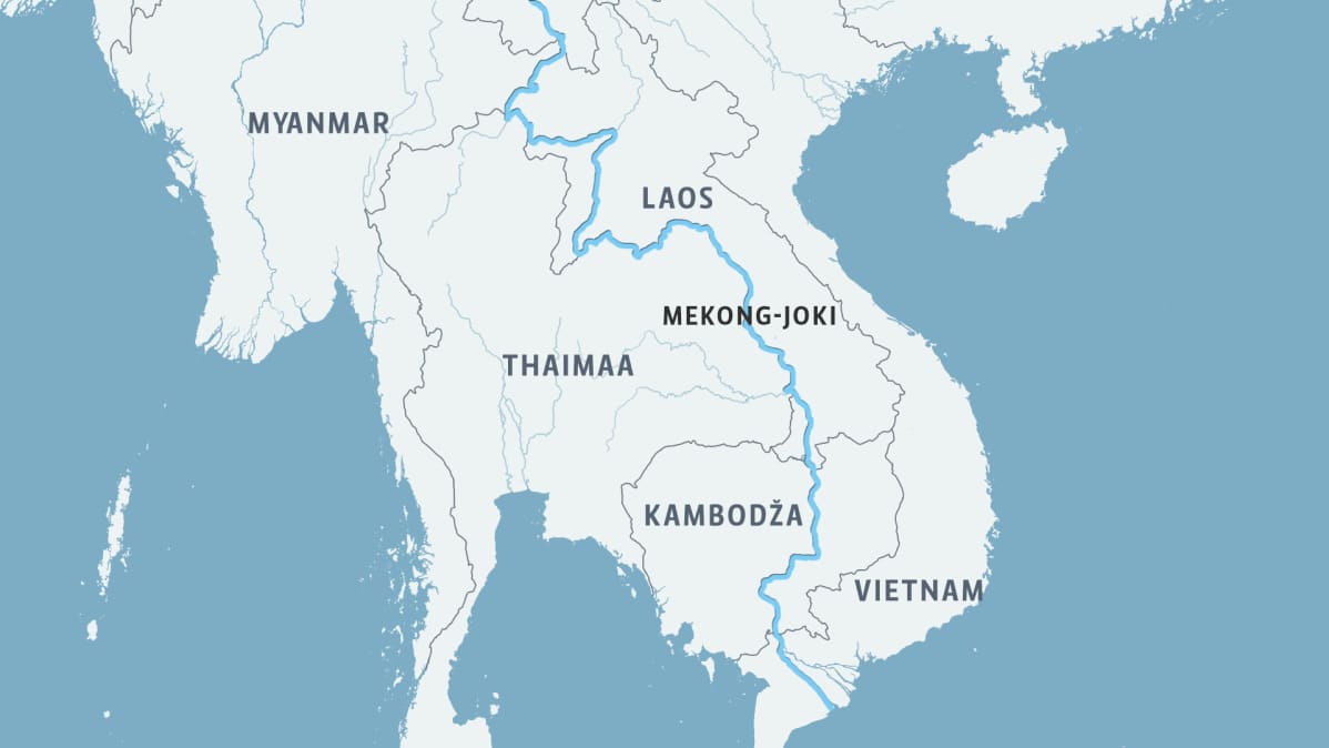 Mekong-joen kartta
