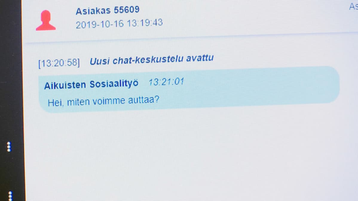 Vaasan kaupungin sosiaalipalvelujen chat