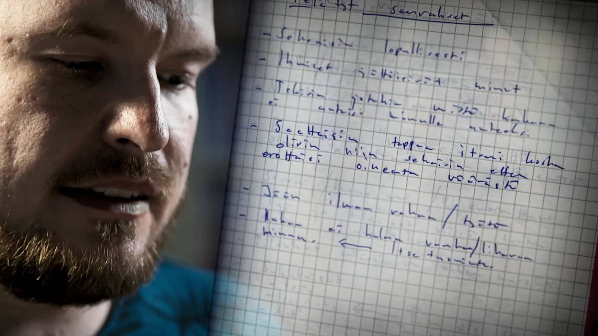 Jonaksen terapiapäiväkirjassa lukee: saattaisin tappaa itseni, koska olen niin sekaisin.