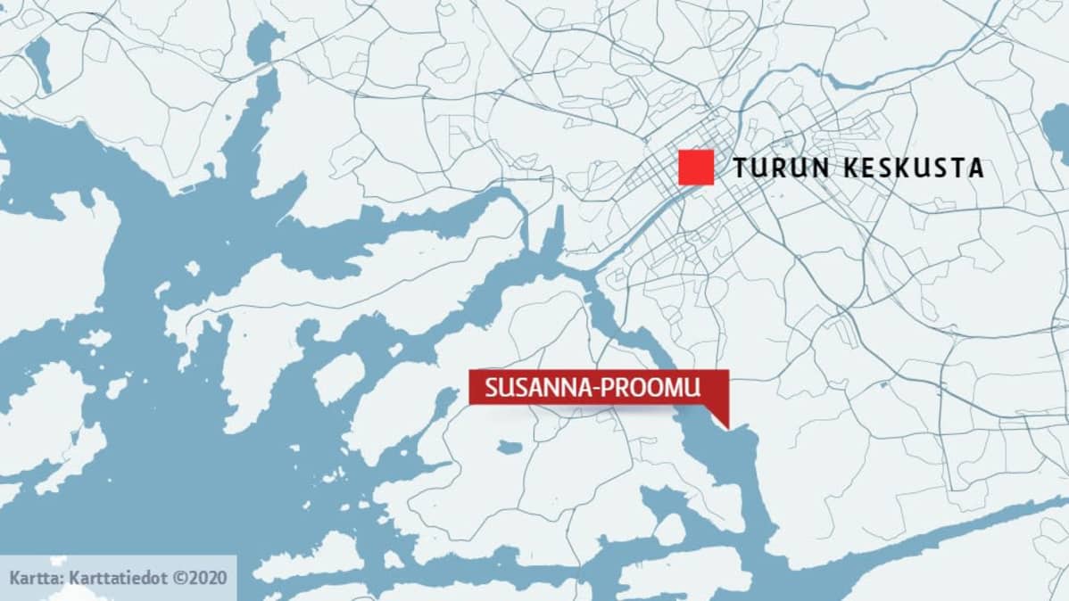 Susanna-proomun sijainti kartalla