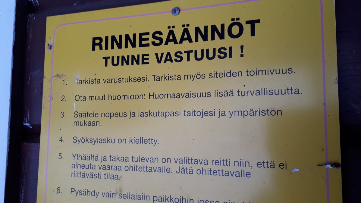 Rinnesäännöt Soinin Vuorenmaalla.