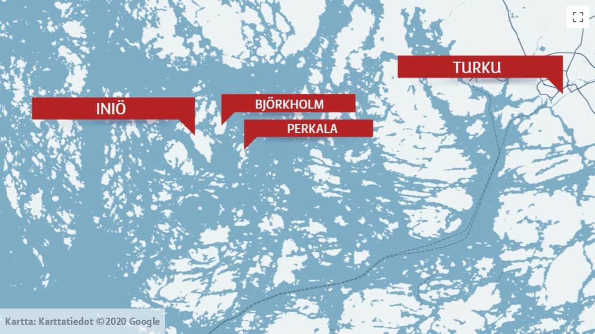 Kartta sähkökatkoista