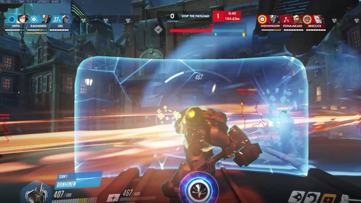 Kuvakaappaus Overwatch 3v3 -turnauksesta.