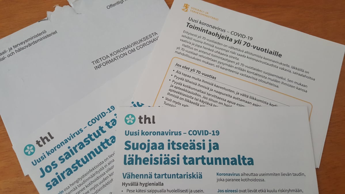 Koronakirje kaikkiin suomalisiin kotiin