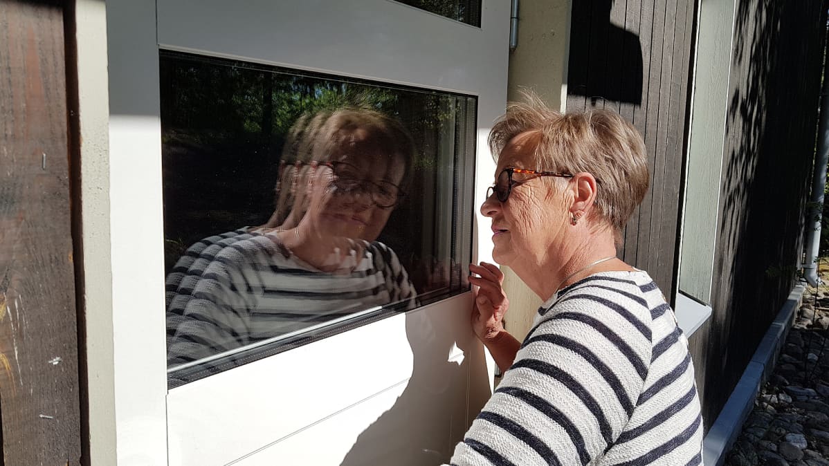 Anita Feige Myllysaaren saunalla