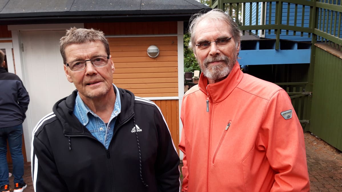 Risto Söderholm ja Jukka Rannikko Emma-teatterissa Naantalissa.