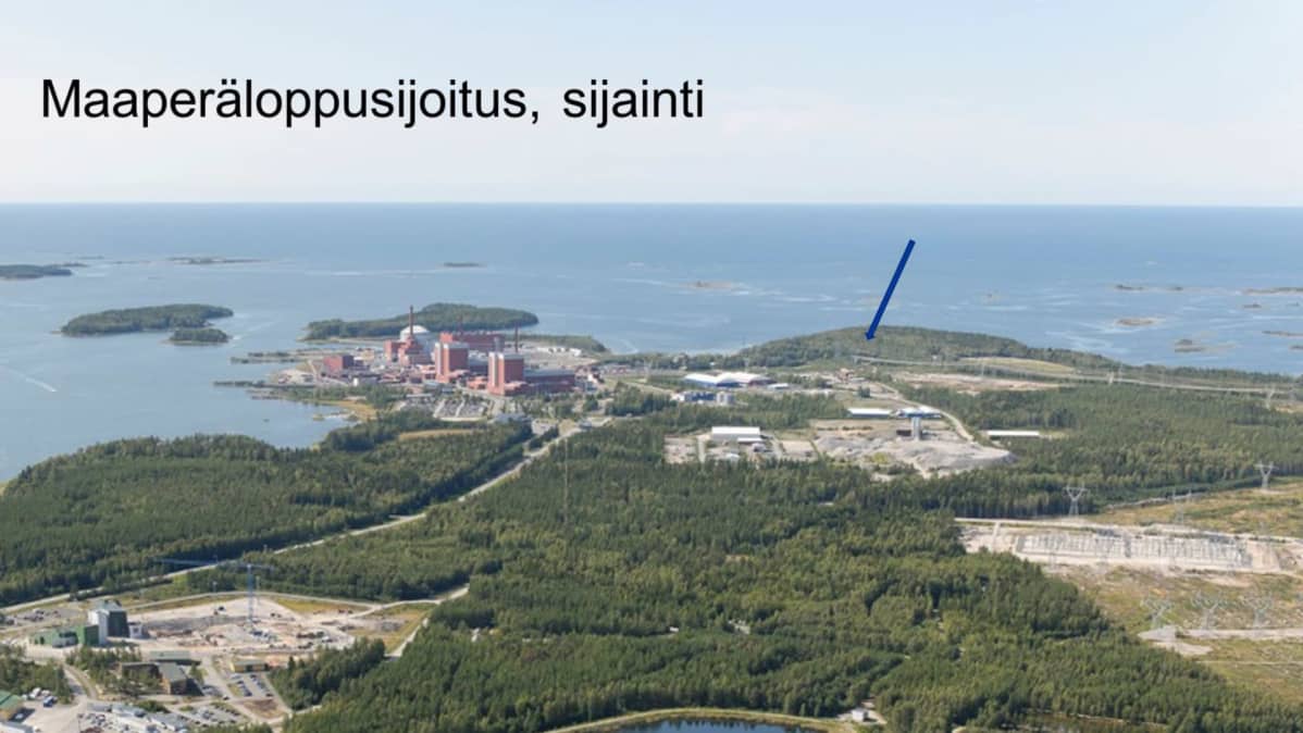 Olkiluodon ydinvoimalaitosalueelle suunniteltava loppusijoitustila.