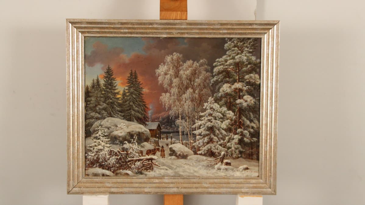 Magnus von Wright: Talvimaisema Savossa, 1860.