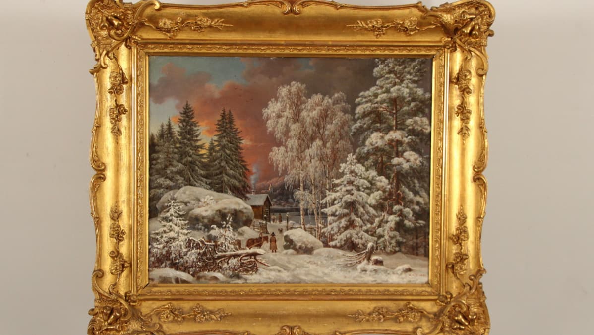 Magnus von Wright: Talvimaisema Savossa, 1860.