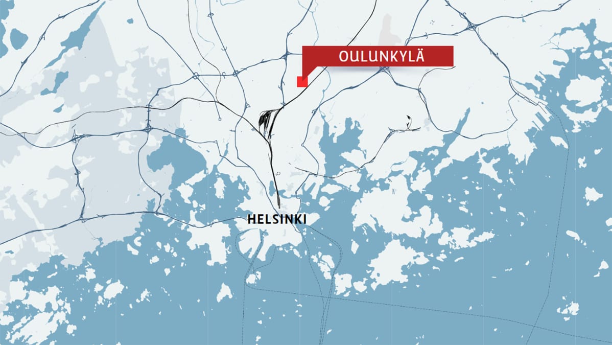 kartta jossa oulunkylä