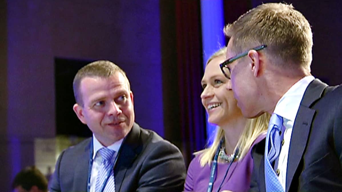 Petteri Orpo, Elina Lepomäki ja Alexander Stubb.