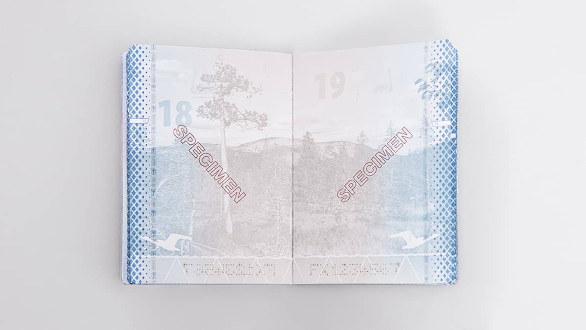 Uuden passin sivuja.