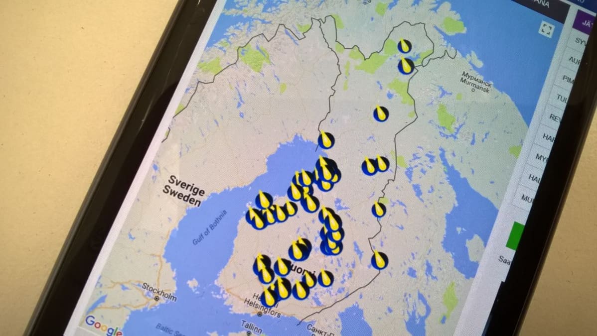 Keskiviikkoaamun 8. helmikuuta kello 6-7 välillä tehdyt havainnot Ursan Taivaanvahti-sivustolla.