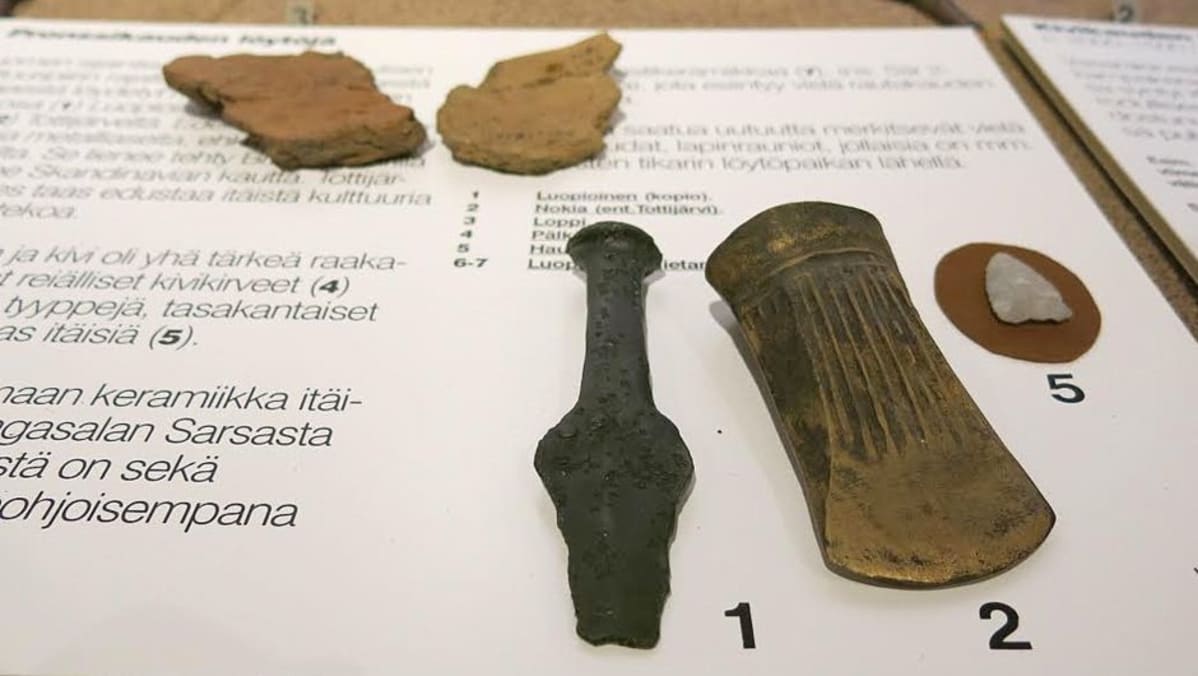 Terra Tavestorum -näyttelyn esineistöä