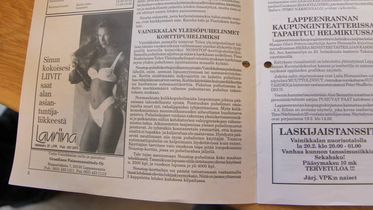 Uutinen Uutis-Vainikkalan sivuilla