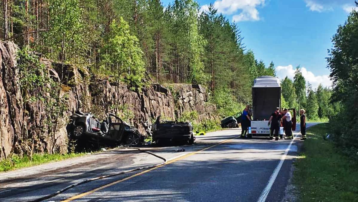 Mäntyharjun onnettomuuspaikka.