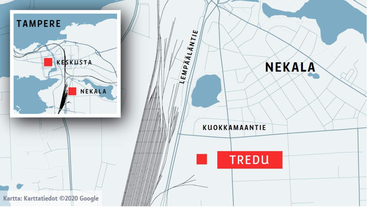 Kartta Tredun sijainnista