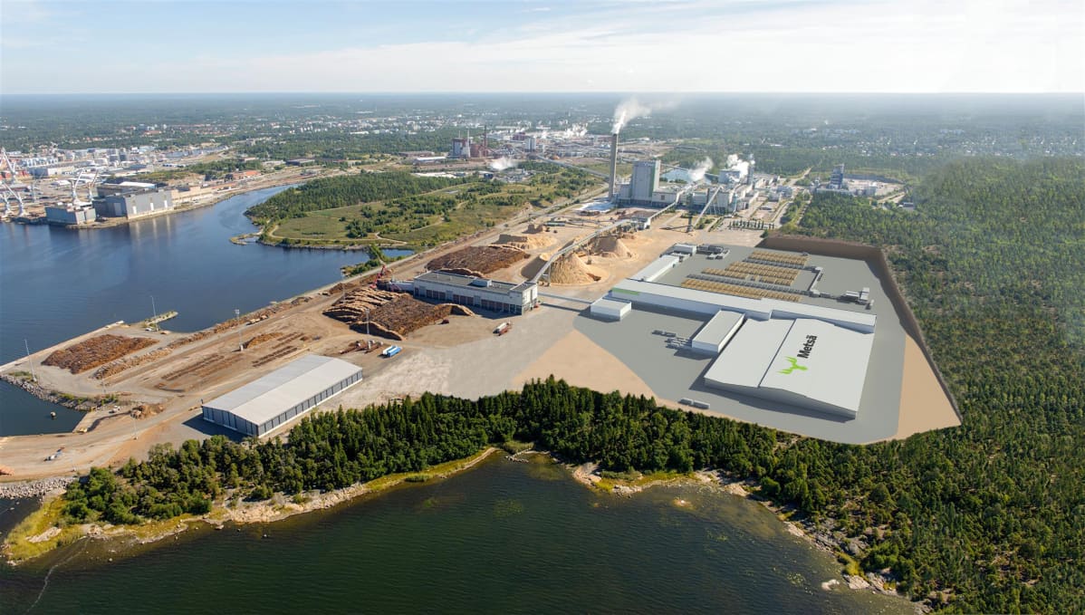 Metsä Fibren Rauman uusi mäntysaha.