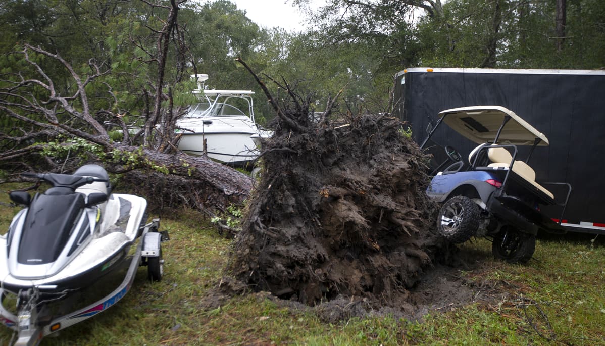 Hurrikaani Michaelin tuhoja Crawfordvillessä, Floridassa 10. lokakuuta.