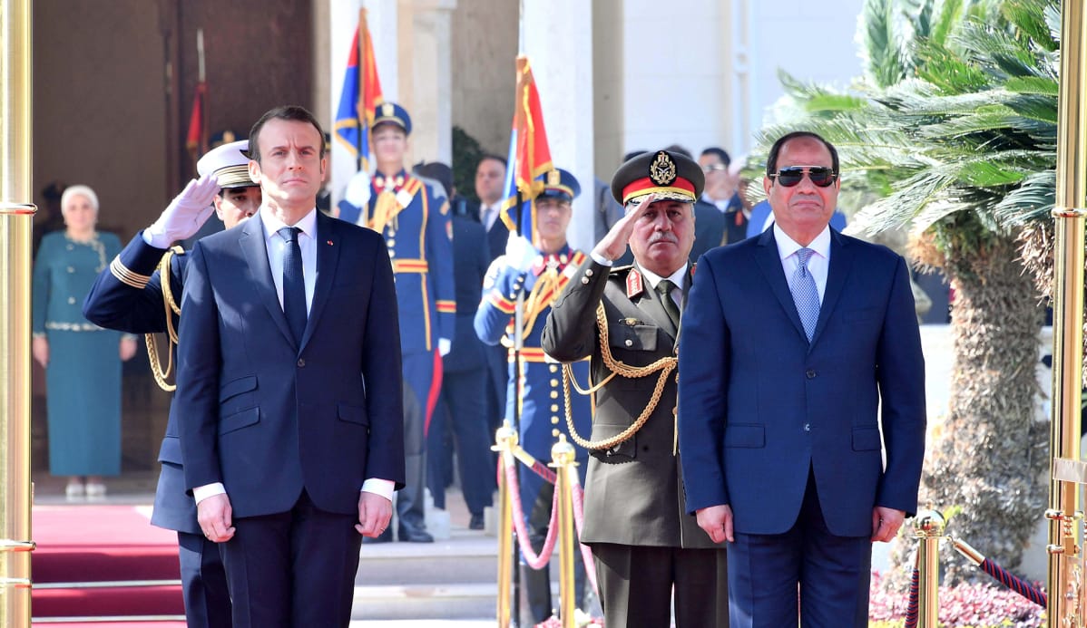 Emmanuel Macron ja Abdel Fattah al-Sisi