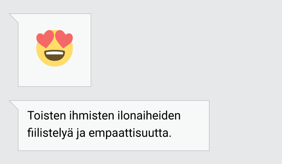 Naurava sydänemoji – Toisten ihmisten ilonaiheiden fiilistelyä ja empaattisuutta