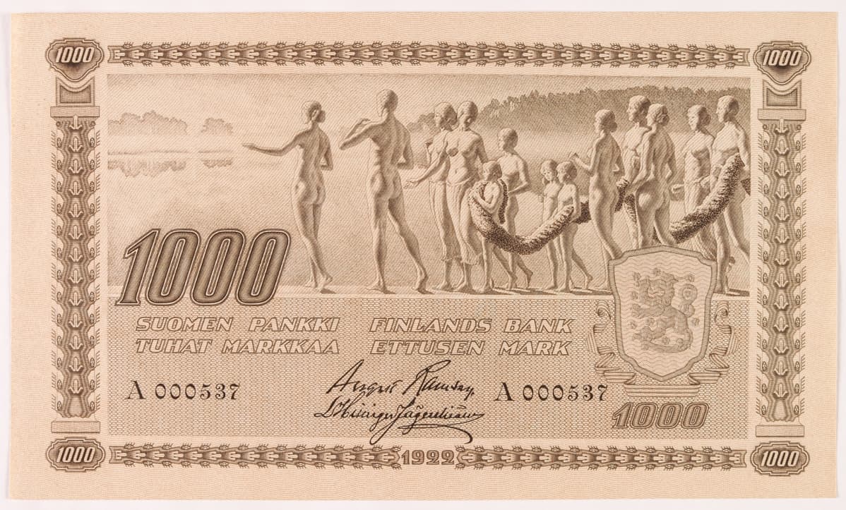 1000 mk:n seteli.