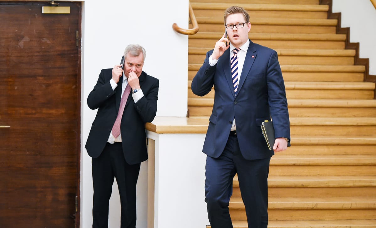 Antti Rinne ja Antti Lindtman