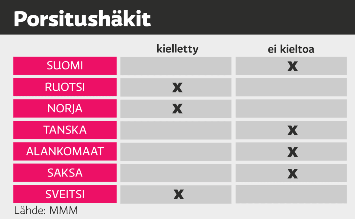 Porsitushäkit grafiikka