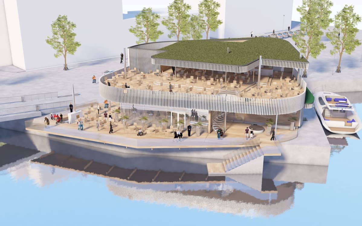 Laukontori paviljonki havainnekuvassa