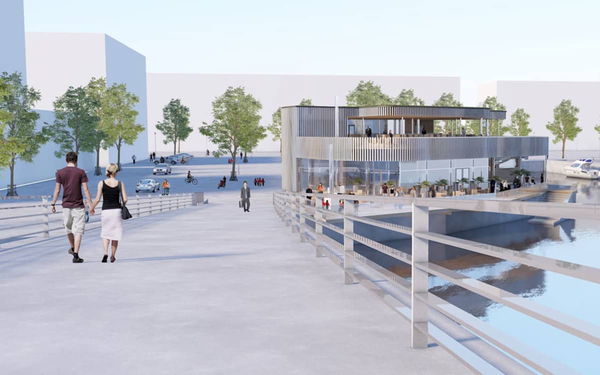 Laukontori paviljonki havainnekuvassa