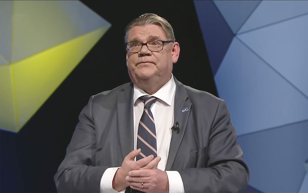Puoluepäivä Perusssuomalaiset puheenjohtaja Timo Soini