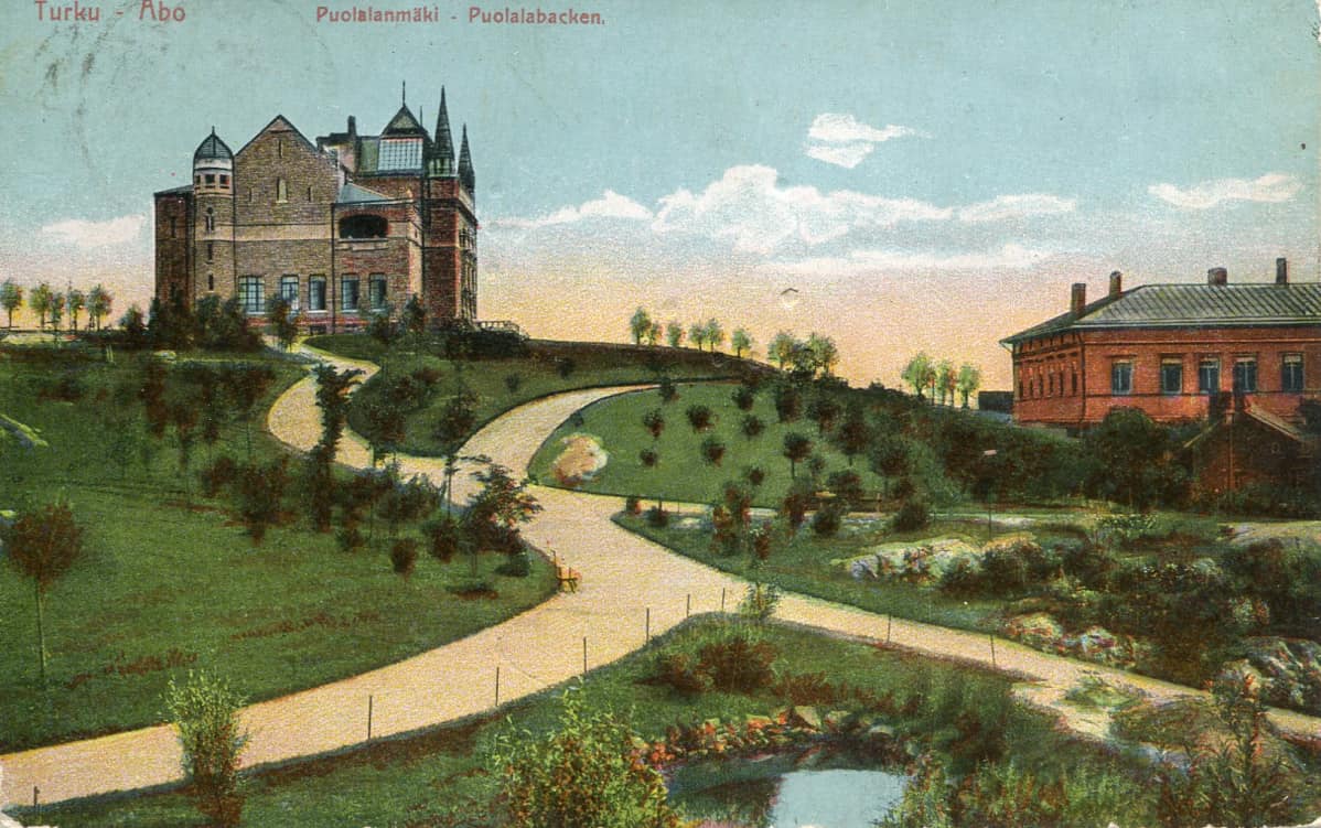 Puolalanmäki pian Turun taidemuseon valmistumisen (1904) jälkeen.