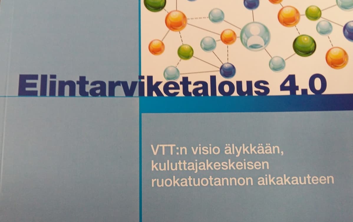 VTT:n Ellintarviketalous 4.0 kirjan kansi