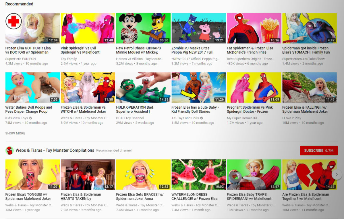 Youtube hakutulos.