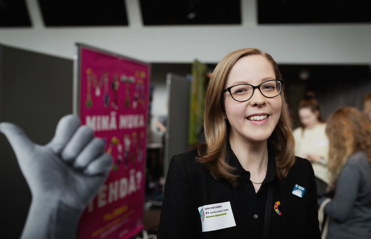Suvi Hiltunen täyttää 31v. vuonna 2030, Nuorten ilmastokokous, Helsinki 2.3. 2019.