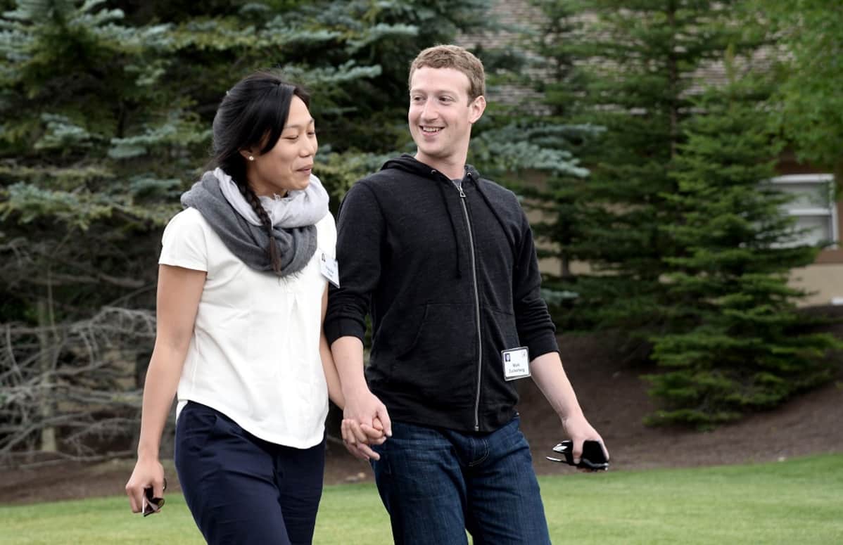 Facebookin perustaja ja toimitusjohtaja Mark Zuckerberg ja vaimo Priscilla Chan.
